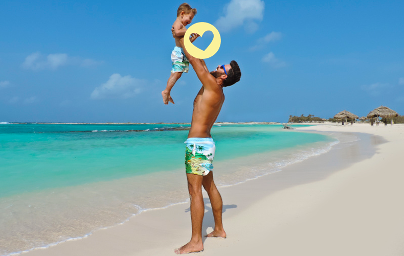 Vader en zoon klaar voor de zomer!