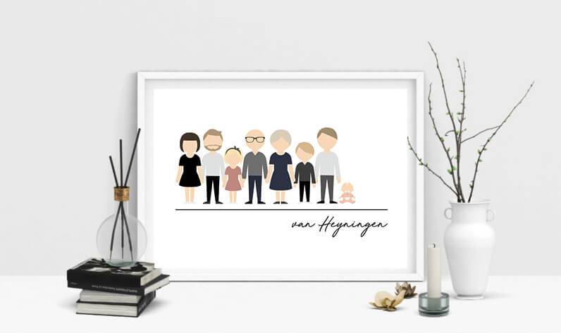 gepersonaliseerde familie poster