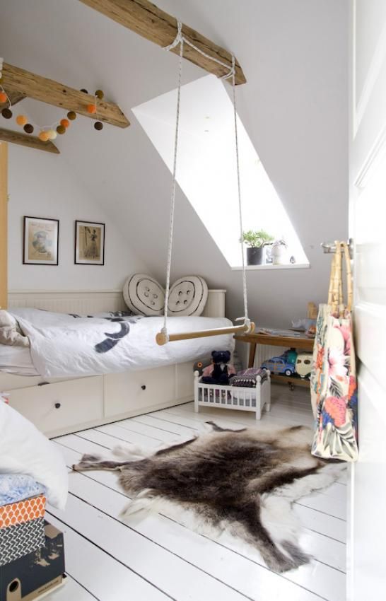 kinderkamer geverfde houten vloer