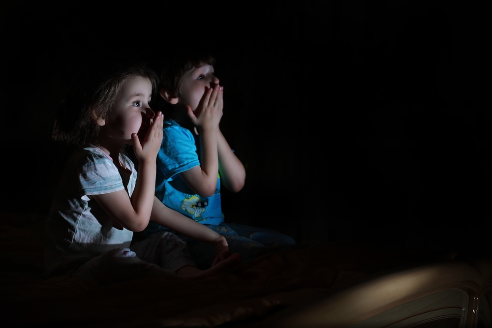 kinderen in het donker